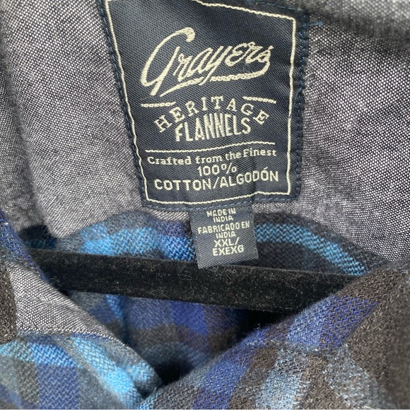 Grayers Heritage Flannels men’s XXL long sleeve button-up plaid shirt - Picture 5 of 5